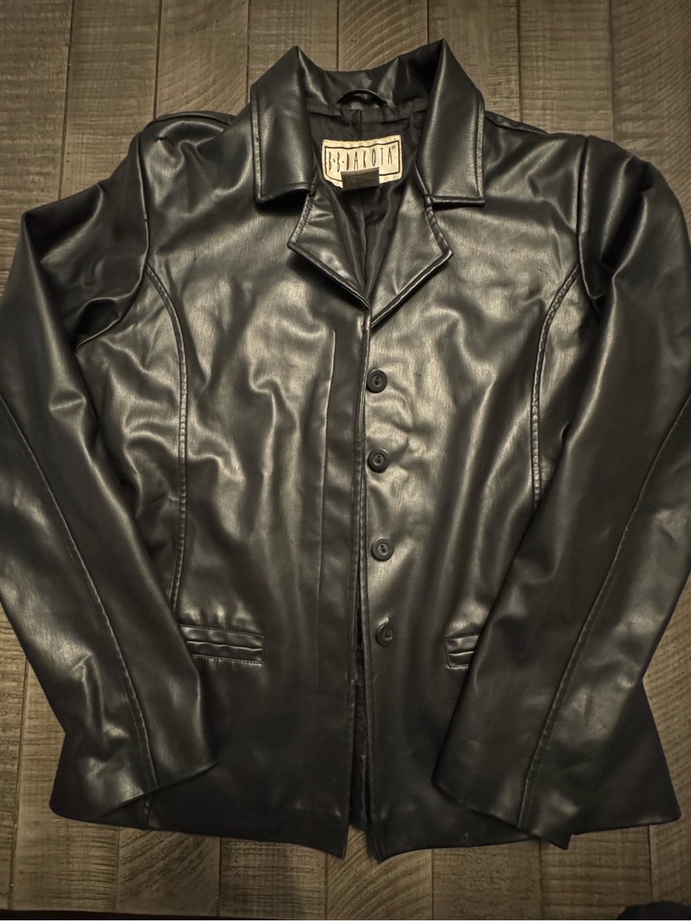 BB Dakota Leather Womens Button-Up Jacket *Read Description*